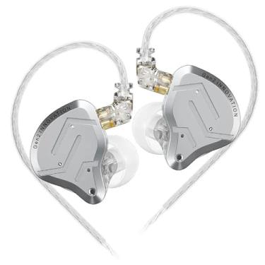 Imagem de Waillynice - ZSN Pro 2 Hybrid Drive 1BA 1DD in Ear Fones de ouvido de metal HiFi Bass Headset DJ Music Sport Fone de ouvido ZS10PRO EDA ZSNPRO2 (prata)