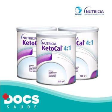 Imagem de Fórmula Infantil Ketocal 300Gr Danone Kit 03 Unidades