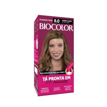 Imagem de Biocolor Tintura Creme 8.0 Louro Claro Radiante Mini Kit