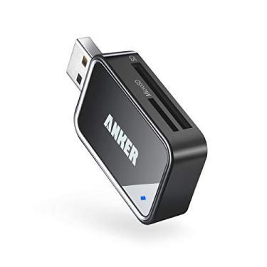 Imagem de Anker Leitor de cartão SD USB 3.0 2 em 1 para cartões SDXC, SDHC, SD, MMC, RS-MMC, Micro SDXC, Micro SD, Micro SDHC e UHS-I