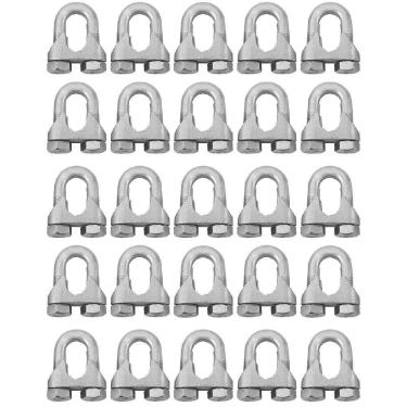 Imagem de Clips Grampo Cabo De Aço 3/16`` 1,0002 25 Unidades - Nord