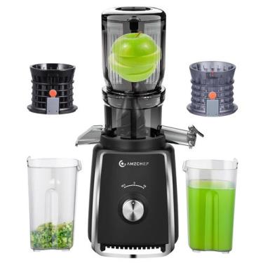 Imagem de Amzchef Extrator de Suco Cold Press 250W com Filtro Duplo (Preto)