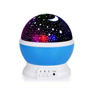 Imagem de Luminaria Abajur Rotativa Festa Quarto Projetor Imagens Luz Estrelas -