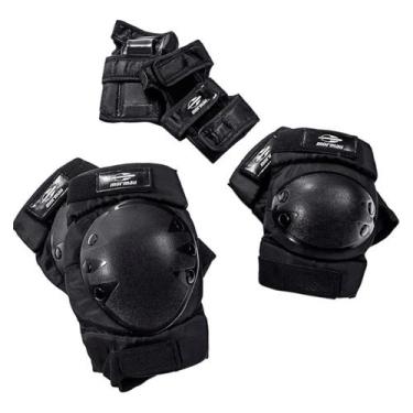 Imagem de Kit De Proteção Preto Cotoveleira Joelheira Protetor Punho M - Belfix