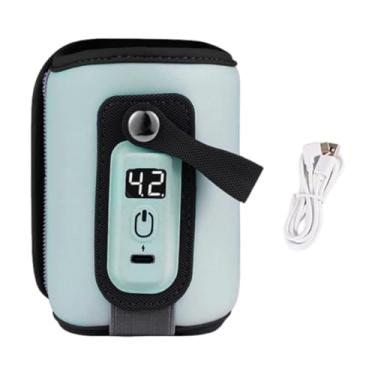 Imagem de shamjina Aquecedor de mamadeira portátil para leite materno, suporte para mamadeira, aquecedor de mamadeira para leite materno para viagens de negócios, Azul