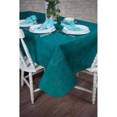 Imagem de Toalha de Mesa Retangular em Tecido Impermeável Acqua Linea Sapucaia E