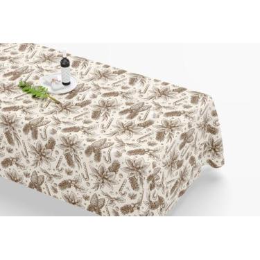 Imagem de Toalha De Mesa Retangular 12 Lugares Tecido Oxford TLZ23 - Flores Eleg