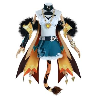 Imagem de NSPSTT Genshin Impact Cosplay Genshin Xilonen Fantasia de jogo cosplay para mulheres, tamanho GG