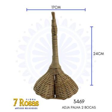 Imagem de Adja de palha possuindo duas bocas - Flora 7 Rosas