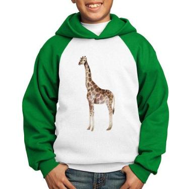Imagem de Moletom Infantil Girafa - Foca na Moda, Branco, Verde, 4