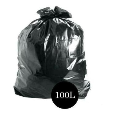 Imagem de Saco De Lixo Comum Preto 100lts Pct C/100 Un - HIGIPACK