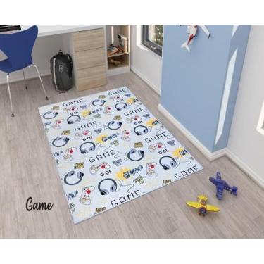 Imagem de Tapete Infantil Controle Game Kids 100x140 Antiderrapante - Bia Enxova