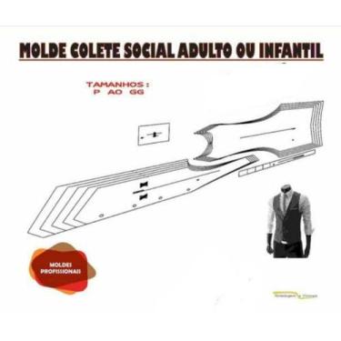 Imagem de Molde De Colete Social, Modelagem&Diversos,  P Ao Xg