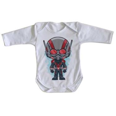Imagem de body nenê criança roupa bebê manga longa Homem Formiga - Empório Dutra