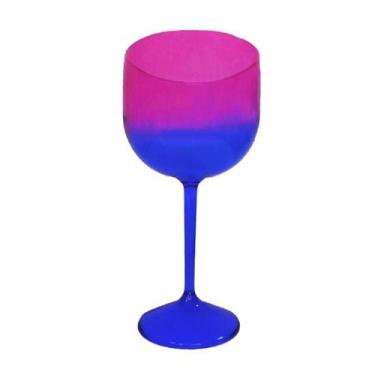 Imagem de Taça Gin Acqua com 550ml Degradê Azul e Pink - Rizzo - Mar Plásticos