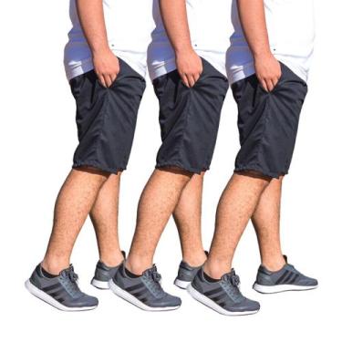 Imagem de Kit 3 Bermuda Plus Size Dry Masculina Treino Academia - BEN20 PREMIUM,