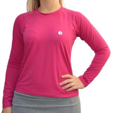 Imagem de Blusa Fitness Feminina Manga Longa Dryfit Poliamida Uv50+ Atividade Fí