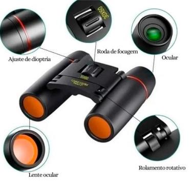 Imagem de Binóculo Profissional Compacto 30x60 1km Com Bolsa Diurno e Noturno - 