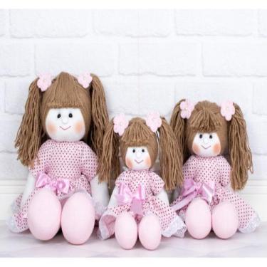 Imagem de Kit boneca juliana vestido com lese para nicho e decoraçao - CKD CONFE
