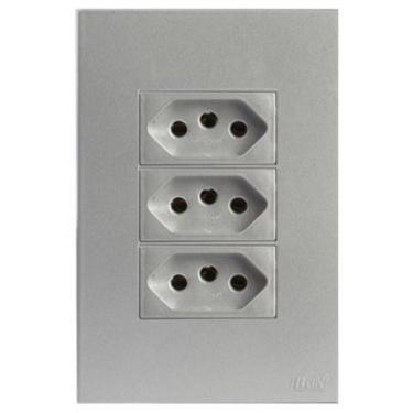 Imagem de Kit Tomada Tripla 20A 4X2 Brs12204-1Pr