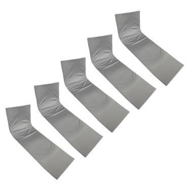 Imagem de Colchonete Almofadado Espreguiçadeira Piscina Liso Cinza Prata kit 5 unidades