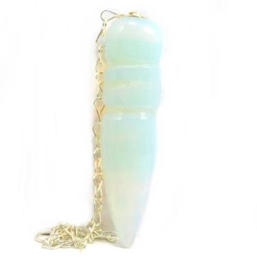 Imagem de Pendulo Egipcio Pedra da Lua ou Opalina radiestesia - CristaisdeCurvel