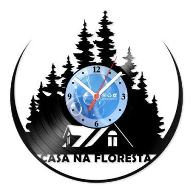 Imagem de Relógio De Parede Disco Vinil Diversos - Casa na Floresta - VDI-315 - 