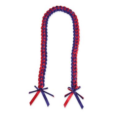 Imagem de hhdatc Colar Lei de formatura Leis Class of 2024 colar trançado presente para estudantes presentes de formatura suprimentos de festa (vermelho roxo)