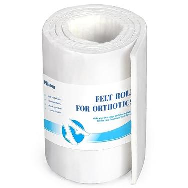 Imagem de Pllieay Rolo de feltro ortopédico, Branco, 1/4" Thick x 6" x1.1yd