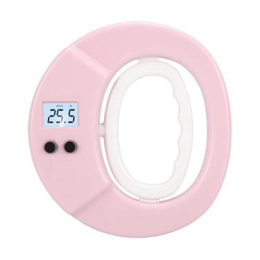 Imagem de oshhni Testador de força de preensão, testador eletrônico de força de preensão manual, dinamômetro digital de mão antiderrapante, Rosa