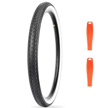 Imagem de ZUKKA Pneu de bicicleta 26X1,75 pneu de mountain bike com 2 alavancas de pneu dobrável pneu de substituição MTB Mountain Bike, BMX Bicycle Commuter Bike