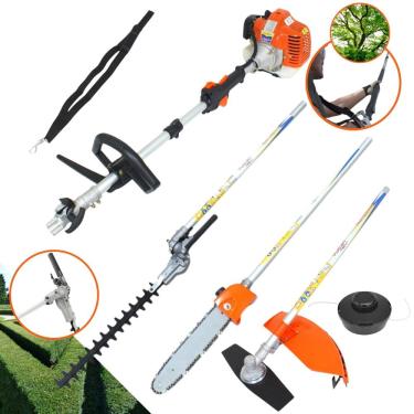 Imagem de Roçadeira Lateral Multifuncional Vulcan Vrm-330 À Gasolina 2 Tempos 33cc 1,3hp 9000rpm Partida Easy Start Com Podador De Galhos e Cerca Viva + Kit de Chaves