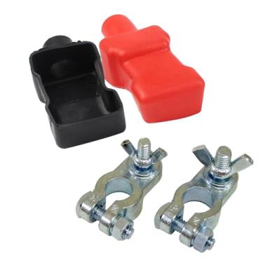 Imagem de Terminais de terminal de bateria de carro conector e tampa de terminal de bateria substituição automotiva terminais de bateria de latão e extremidades resistentes