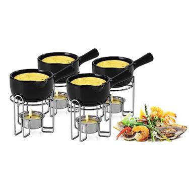 Imagem de Artestia Aquecedor de Manteiga para Frutos do Mar Conjunto de 4, Aquecedores de Manteiga de Lagosta de Cerâmica com 4 Peças de Velas Tealight para Derreter Manteiga, Chocolate, Próprio para Máquina de