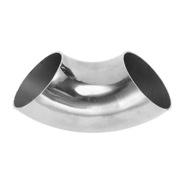 Imagem de Motoforti Tubulação de tubo de escape modificada para carro com curva de mandril de 90 graus, espessura de diâmetro externo de 2 polegadas 1,0 mm/19GA 51 x 125 x 1,0 mm, aço inoxidável 304 prateado