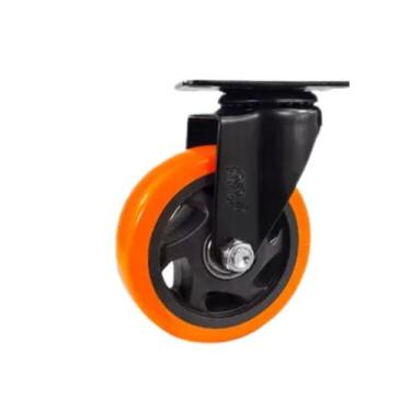Imagem de Rodizio PVC Preto Giratório Sem Trava 75mm Suporta até 80kg - Mixso