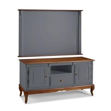 Imagem de Conjunto Rack 60811M + Painel 50505 para Sala Pés Luiz XV 1 Gaveta 2 P