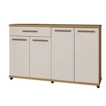 Imagem de Balcão de Cozinha 4 Portas 1 Gaveta Campinas Arte Móveis, Cinamomo/Off