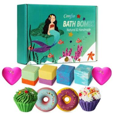 Imagem de Conjunto de 10 Bombas de Banho Comfso - Presente Ideal para Crianças e