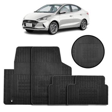Imagem de Jogo De Tapete Borracha Preto Hyundai Hb20 2012 A 2021 4 Pçs