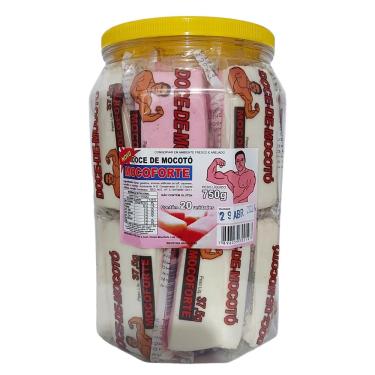 Imagem de Geléia de Mocotó Mocoforte 20 Unid 37,5g - Sabor Baunilha e Morango