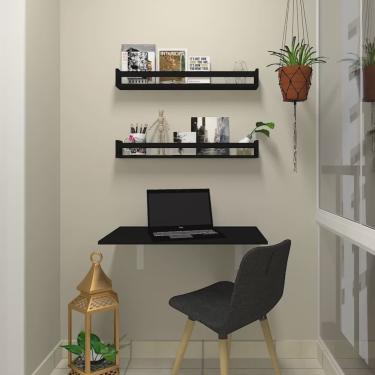 Imagem de Kit com 1 Escrivaninha Suspensa 100cm e 2 Prateleiras