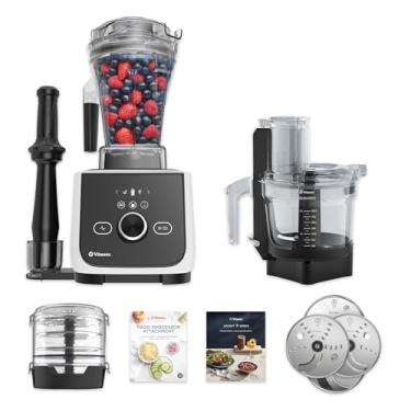 Imagem de Vitamix Sistema de cozinha Ascent X4 Gourmet SmartPrep com acessório para processador de alimentos mais 2 discos de lâmina adicionais, recipiente de 1,4 l com autodetecção, branco polar