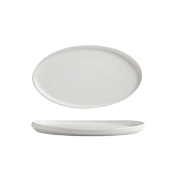 Imagem de Prato de espaguete de restaurante ocidental minimalista de cerâmica doméstica - branco semi-brilhante 30,5 cm