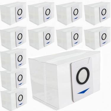 Imagem de Sacos de substituição para aspirador de pó compatíveis com ECOVACS DEEBOT X1 OMNI Turbo Robot Aspirador de pó (pacote com 12)