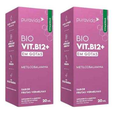 Imagem de Kit 2 Bio Vitamina B12 Metilcobalamina 20ml Puravida