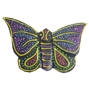 Imagem de Imã Pintura Dots De Madeira Balsa Borboleta