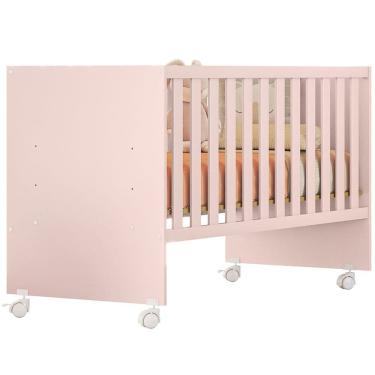 Imagem de Berço Infantil Reto com Rodizíos MDP Docinho