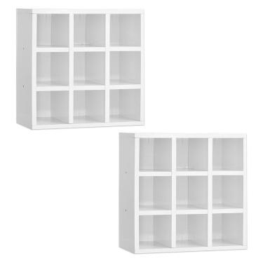 Imagem de Kit 02 Nicho Porta Toalhas 9 Lugares Organizador 40x40 Cm