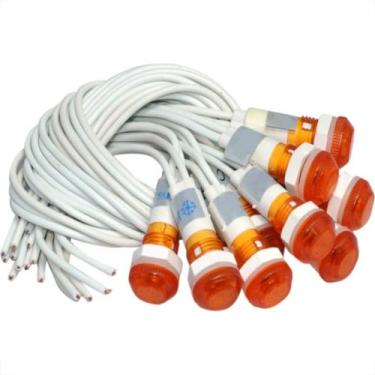 Imagem de Sinaleiro Jng Com Rabicho Plr108 220V Amarelo 52159 - Kit C/10, 220V